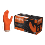 Ammex Disposable Nitrile Orange Large Gloves - 8ML - 1 Box of 100 pairs